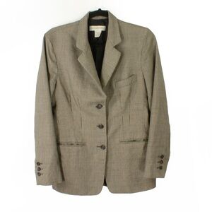Vintage Early 90s Banana Republic Houndstooth Wool Blazer Jacket